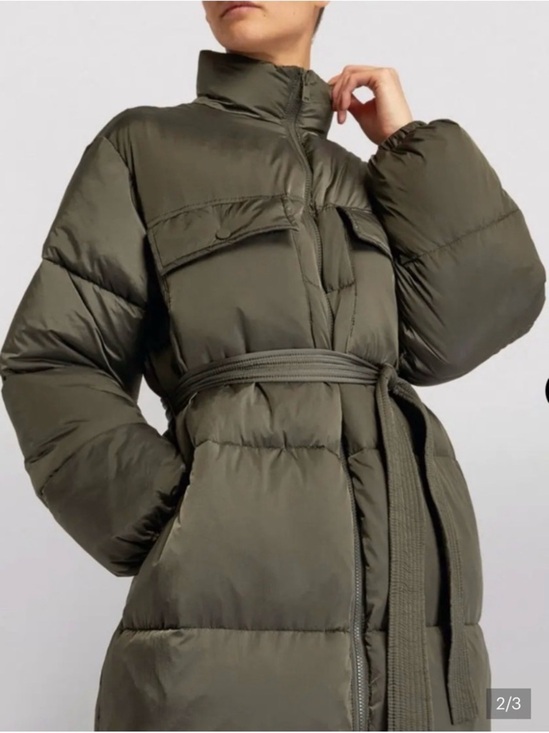 Good American Jackets & Blazers - Good American Dark Green Puffer Coat *missing belt*